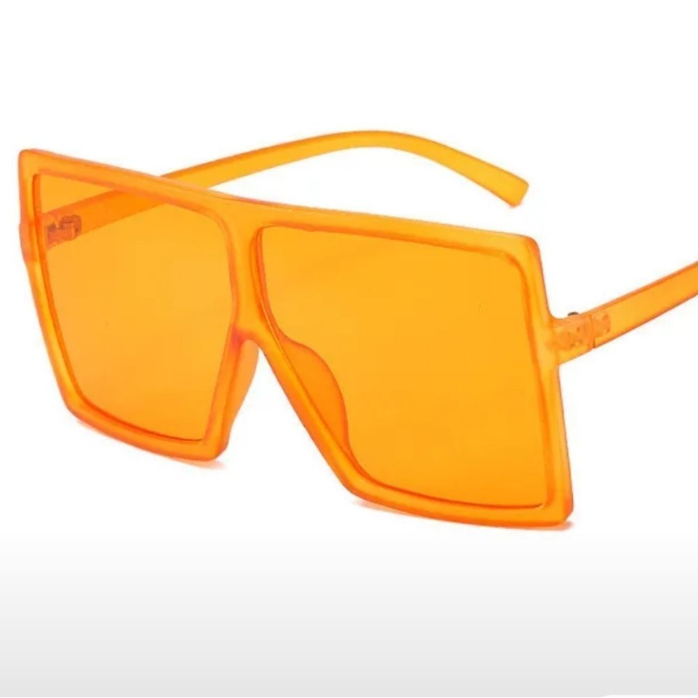 Orange Oversized Square Sunglasses